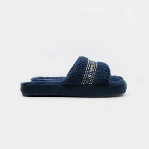 SKECHERS Women's Cozy Slide Bling It Slipper US 6.5 Navy